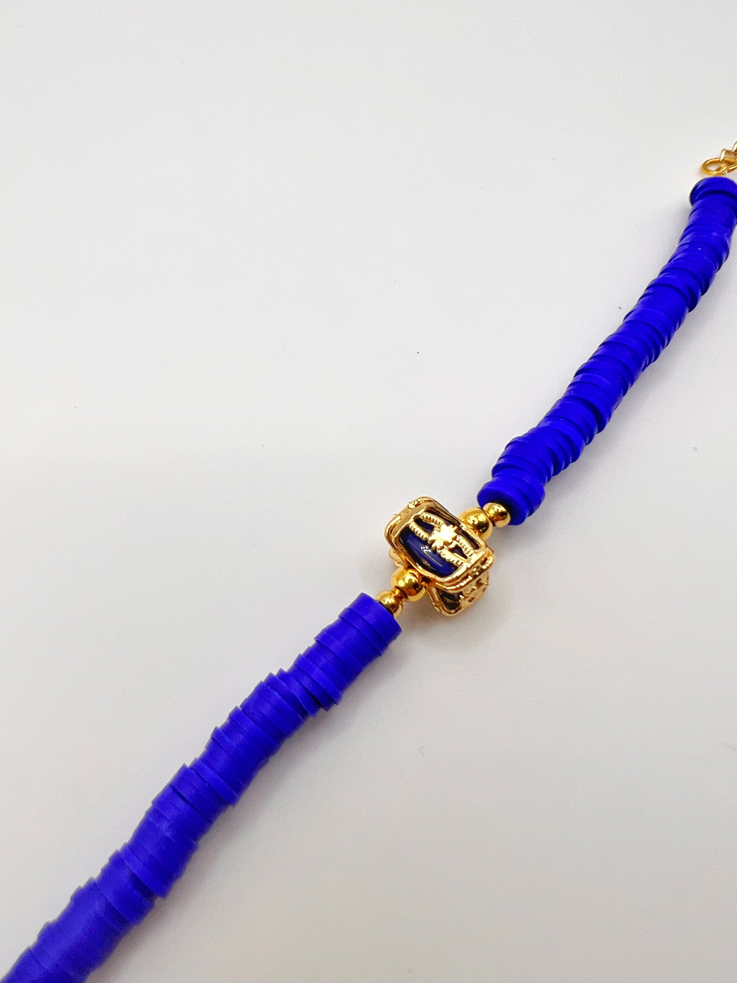 Armband blau Crown