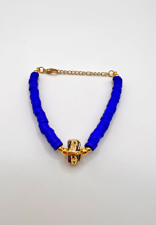 Armband blau Crown